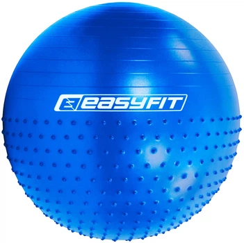 М'яч для фітнесу масажний гімнастичний EasyFit Hybrid EF-3011-BL 65 см Синій (56003051)