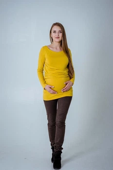 Блуза для вагітних і годування Flynn M Mum'sWorld гірчичний