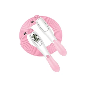 Скакалка со счетчиком, 130 г, белый-розовый(RT_B3EB54C0B392)