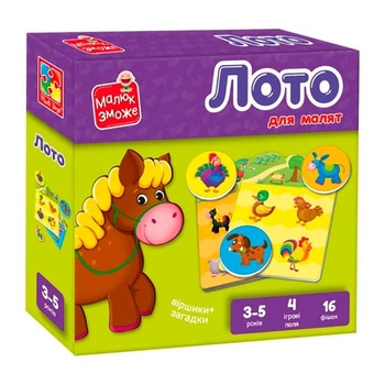 Розвиваюча гра Vladi Toys Лото. "Ферма" VT2100-08