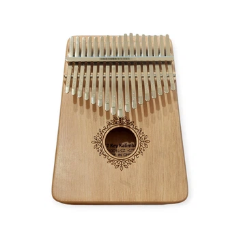 Калимба с резонатором Kalimba на 17 язычков Ручное фортепиано Бежевый с Узором K-17-15B