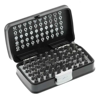 Комплект бит 1/4 дюйма 25 мм SL PH PZ Torx HEX SQ CrV 50 штук Hogert (HT1R461)