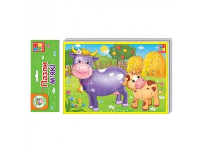 Мягкие пазлы Животные фермы, Vladi Toys (12 эл.), VT1103-44