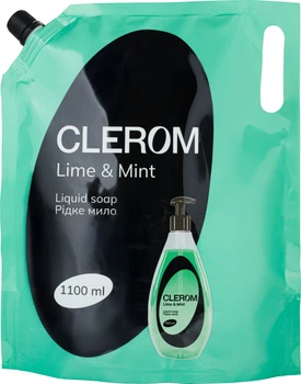 Рідке мило Clerom Lime and Mint дой-пак 1100 мл (4820287020241)