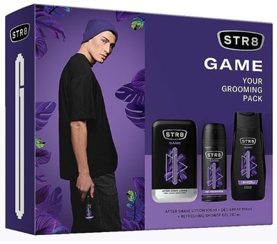 Набір для чоловіків Str8 Game Лосьйон після гоління 100 мл + Дезодорант 150 мл + Гель для душу 250 мл (5900536354736)