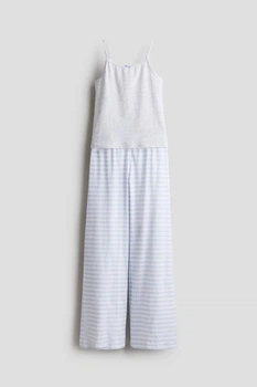 Штани H&M 1265868 білий блакитні смужки 158-164см