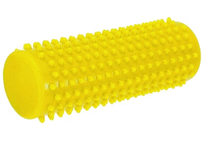 Массажный ролик (цилиндр) EasyFit Spindle EF-1070-Y с шипами, для рук, ног и всего тела, Желтый