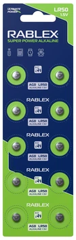 Батарейки Rablex BUTTIN CELL AG0 10 шт