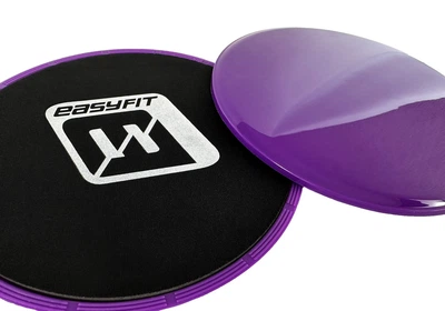 Диски-слайдеры для скольжения (глайдинга) EasyFit Ø18см, 2 шт, Фиолетовые (EF-1425-V)
