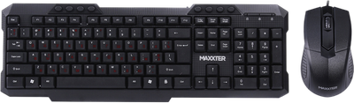 Комплект (клавіатура, миша) Maxxter KMS-CM-02-UA Black