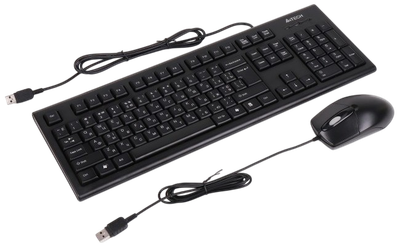 Комплект (клавіатура + миша) A4Tech KR-8372 Black