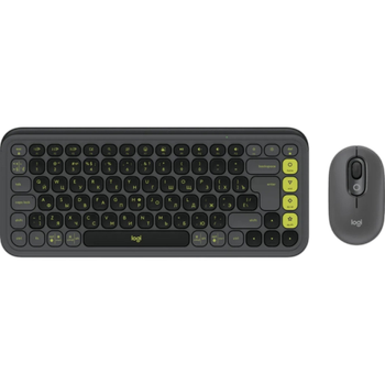 Комплект (клавіатура, миша) бездротовий Logitech Pop Icon Combo Graphite (920-013156)