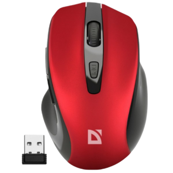 Миша бездротова Defender Prime MB-053 Silent Red (52052)