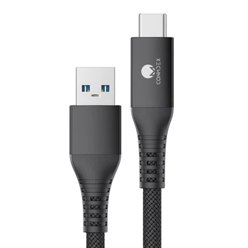 Кабель CONMDEX USB A to USB-C 15Вт, USB 3.1 Gen2, 10Gbps, 1м, black