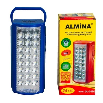 Ліхтар переносний світлодіодний 24 Led Almina Dl-2424 з повербанком 3000 mAh Синій