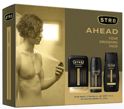 Набір для чоловіків Str8 Ahead Лосьйон після гоління 100 мл + Дезодорант 150 мл + Гель для душу 250 мл (5900536354729)