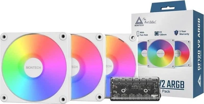 Вентилятор Montech GF120 V2 ARGB 3-Pack White