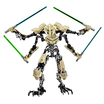 Конструктор General Grievous Star Wars 186 деталей, фигурка 32 см с 4 световыми мечами