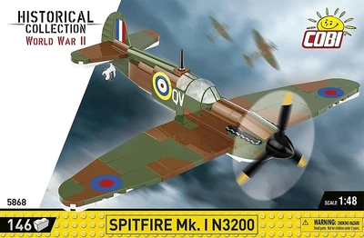 Klocki konstrukcyjne Cobi Historical Collection World War II Supermarine Spitfire.Mk.I 3200 1:35 146 elementów COBI-5868 (5902251058685)