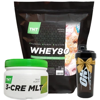 Протеїн WHEY 80 2 кг+Креатин 0,3 кг TNT і Шейкер у подарунок