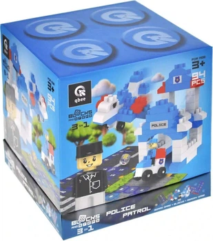 Конструктор Marioinex Block and Steps 3 в 1 Поліцейський патруль + Настільна гра 94 елементи QB300-002 (4823037611218)