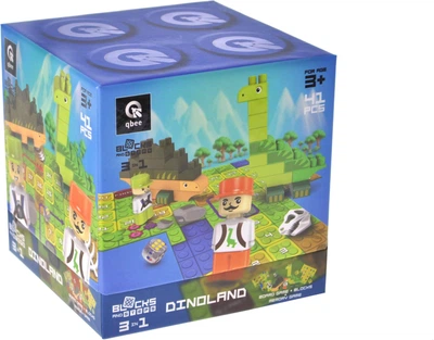 Конструктор Marioinex Block and Steps 3 в 1 Країна динозаврів + Настільна гра 41 елемент QB300-101 (4823037611966)