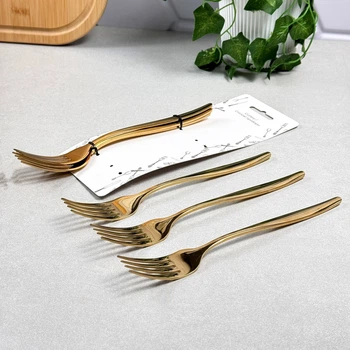 Набор столовых вилок Adige Gold GK-4865, 6 шт