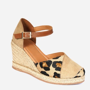 Женские босоножки кожаные Greyder 4Y2WS59003 37 23.8 см Loepard-Biscuit Suede (8681548683157)