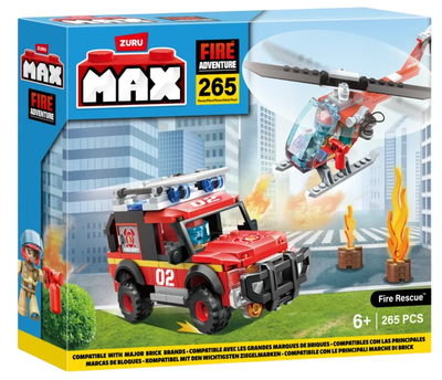 Zestaw klocków Zuru Max CITY Bricks Straż pożarna 265 elementów (193052063694)