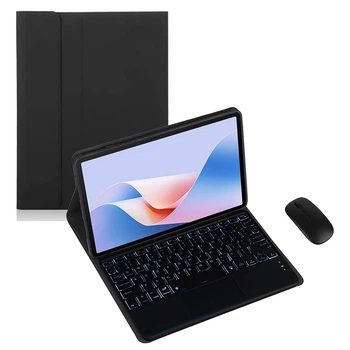 Чехол с Bluetooth - клавиатурой Magnet Flip Cover для Lenovo Tab TB311XU 10.1" 2025 с RGB подсветкой и мышкой black