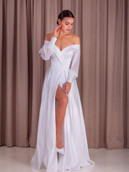 Вечернее белое платье с корсетом для невесты Lolita S/M белый 43449532