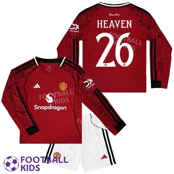 Футбольна форма для дітей Manchester United HEAVEN 26 Манчестер Юнайтед 2025-2026 Home Long Sleeve 135-145 см (set4721-136257-4)