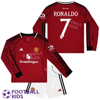 Футбольная форма для детей Manchester United RONALDO 7 Манчестер Юнайтед 2025-2026 Home Long Sleeve 125-135 см (set4721-136238-4)
