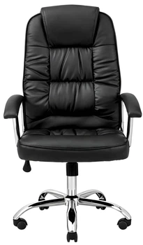 Офисное, компьютерное кресло Infinito Premium Comfort Black с механизмом качания TILT и хромированной крестовиной (до 120 кг)