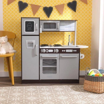 Детская деревянная кухня KidKraft игровая кухня детская кухня игрушечная деревянная ролевые детские игры игровой набор детский большая игрушечная кухня 53260