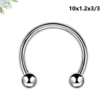 Кульчик підкова циркуляр медична сталь 10х2х3/3 Mr.Piercing