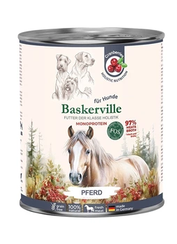 Консервований корм Baskerville FOS Holistic для собак з кониною 800 г