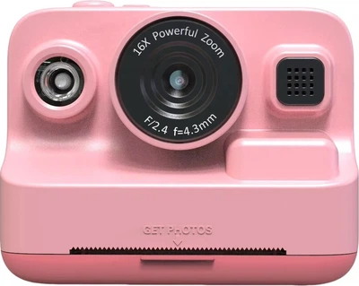 Дитячий фотоапарат миттєвого друку Hedo G881 з принтером Рожевий 100031 (5904610818824)