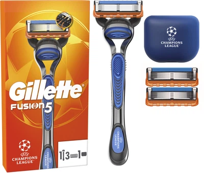 Станок для гоління чоловічий Gillette Fusion5 з 3 змінними картриджами + чохол (8700216889094)