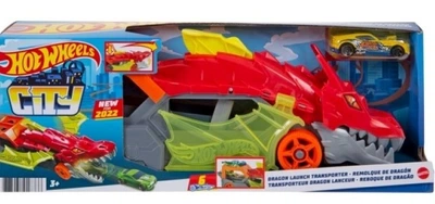 Набір іграшковий Hot Wheels транспортер з пусковою установкою + машинка GTK42 (0887961916386)