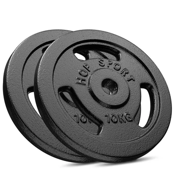 Набір дисків металевих Hop-Sport Strong 2х10 кг (20 кг). Млинці для штанги гантелей грифа Ø 25 30 50 мм