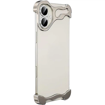 Противоударный Чехол Minimalist Metal Bumper для Apple iPhone 17 (6.3") Titanium Gray