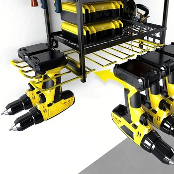 Органайзер стеллаж для инструментов MZY 858 59.5х24.5х16.5см настенный с ячейками и держателями для мелочей
