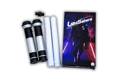 Меч Джедая световой LightSaber набор 2 шт. + соединитель, свет звук и батарейки в комплекте.