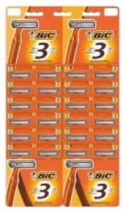 Zestaw maszynek do golenia Bic Sensitive 3 jednorazowych 24 szt (3086126693231)