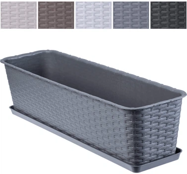 Skrzynia balkonowa Kadax Frette 60 cm Grafitowa (K2874)