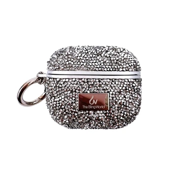 Чохол для гарнітури AirPods Bling World Grainy Diamonds Silver