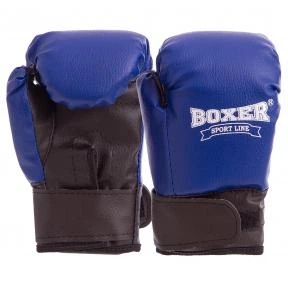 Перчатки боксерские детские BOXER 2026 4 унции синий