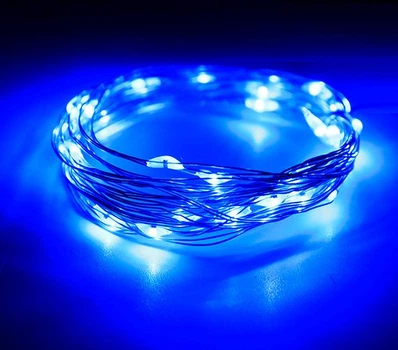 Гирлянда Синяя на ЮСБ Капля росы 50 LED USB длина 5 метров