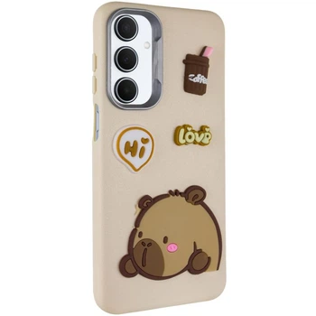 Чехол Накладка CaseIT Leather Toys для Samsung Galaxy A17 4G/5G Capybara / Sand